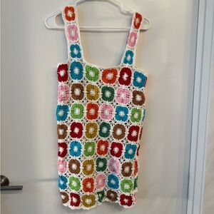 Show Me Your MuMu Colorful Crochet Mini Dress